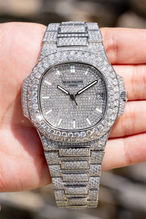 patek philippe nautilus gold white face|Patek Philippe Nautilus with diamonds.